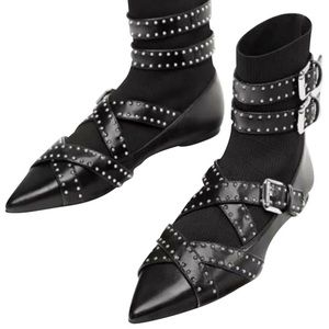 studded booties zara